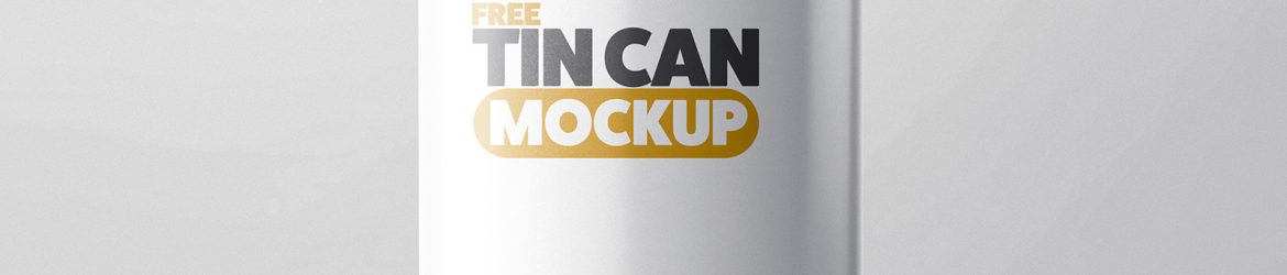 Tin Can Packaging Mockup Template