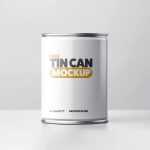 Tin Can Packaging Mockup Template