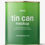 Tin can with label mockup / 1062 ml - Free PSD Download Tin can with label mockup / 1062 ml