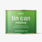 Tin can with label mockup / 1800 ml - Free PSD Download Tin can with label mockup / 1800 ml