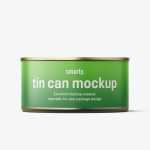 Tin can with label mockup / 185g - Free PSD Download Tin can with label mockup / 185g