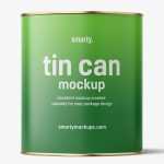 Tin can with label mockup / 3100 ml - Free PSD Download Tin can with label mockup / 3100 ml