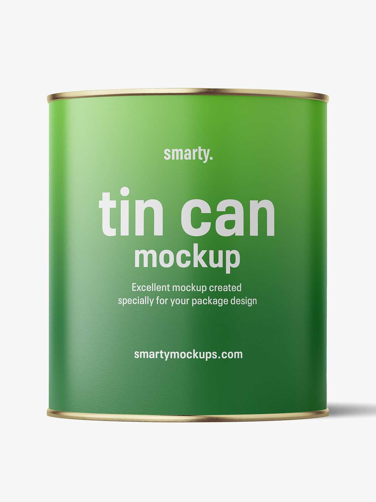 Tin can with label mockup / 3100 ml