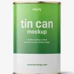 Tin can with label mockup / 425 ml - Free PSD Download Tin can with label mockup / 425 ml