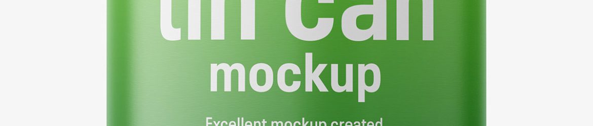 Tin can with label mockup / 4250 ml