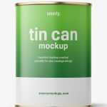 Tin can with label mockup / 580 ml - Free PSD Download Tin can with label mockup / 580 ml