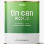 Tin can with label mockup / 850 ml - Free PSD Download Tin can with label mockup / 850 ml
