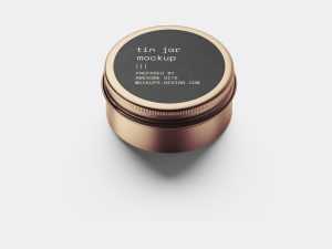 Tin jar mockup