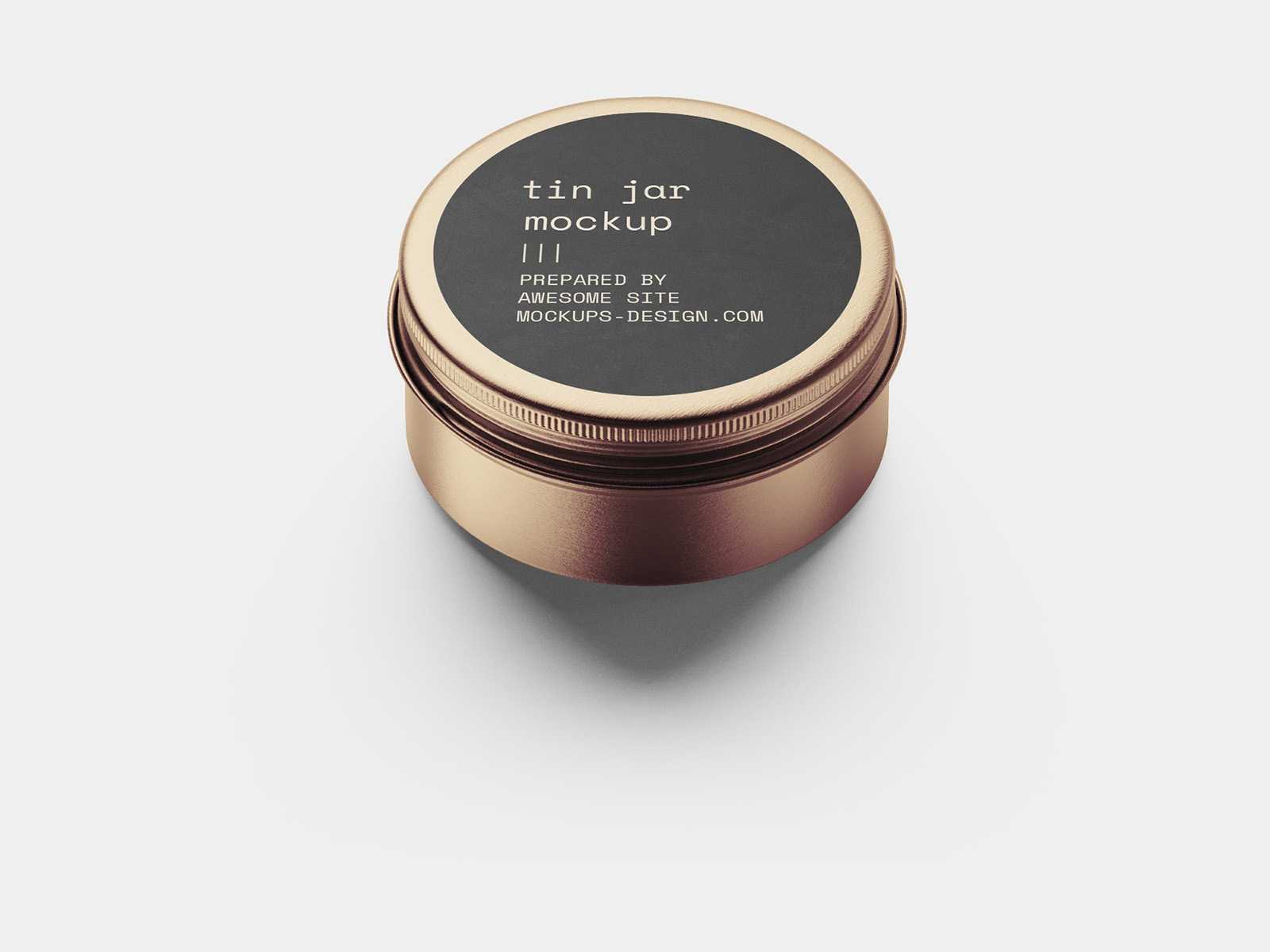 Tin jar mockup