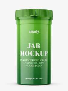 Tiny plastic jar / glossy