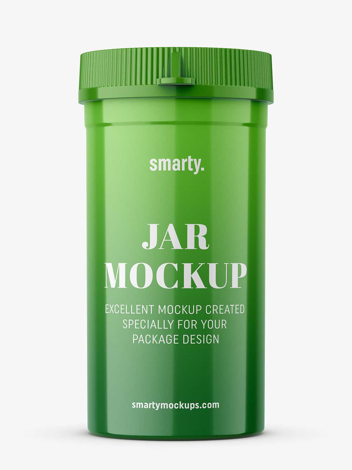 Tiny plastic jar / glossy