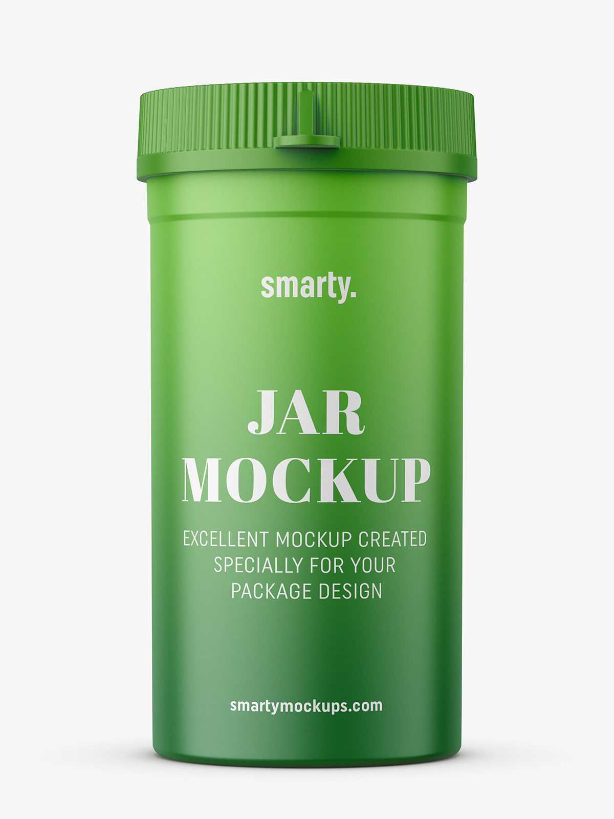 Tiny plastic jar / matt