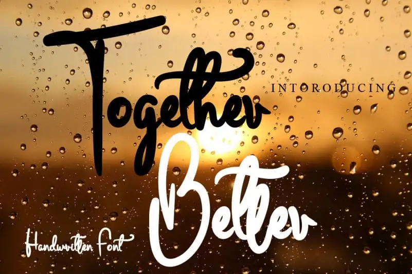 Together Better Script Font