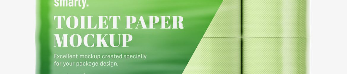 Toilet paper mockup / 8 rolls