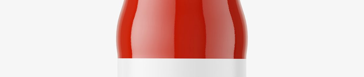 Tomato juice bottle mockup