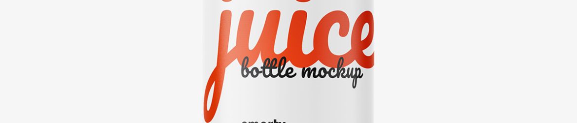 Tomato juice bottle mockup