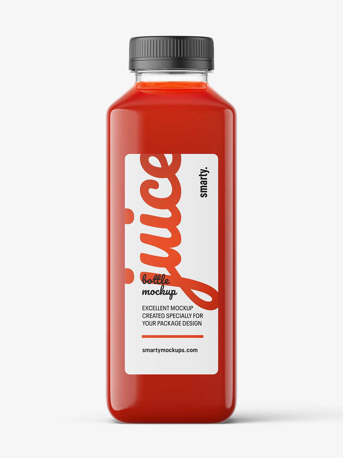 Tomato juice bottle mockup