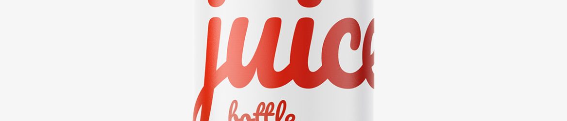 Tomato juice bottle mockup