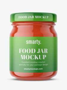 Tomato pasta jar mockup