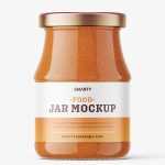 Tomato pesto jar mockup