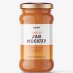 Tomato pesto jar mockup