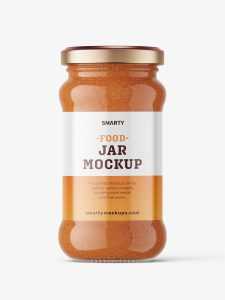 Tomato pesto jar mockup