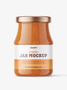 Tomato pesto jar mockup