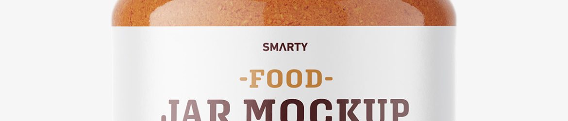 Tomato pesto jar mockup