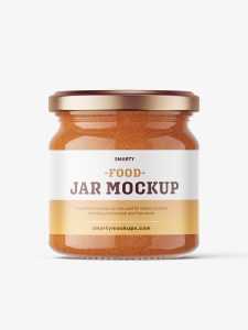 Tomato pesto jar mockup