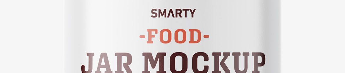 Tomato pesto jar mockup