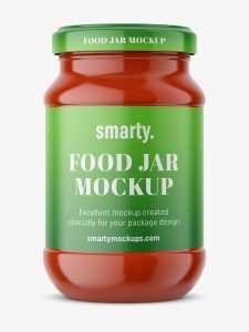 Tomato puree jar mockup