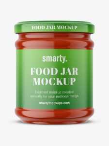 Tomato puree jar mockup