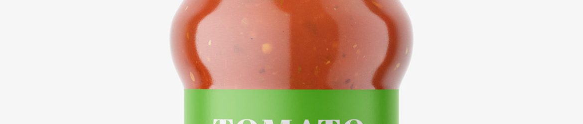Tomato sauce bottle mockup