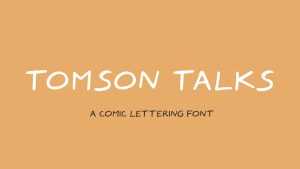 Tomson Talks Font › Fontesk