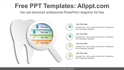 Tooth magnifier PowerPoint Diagram Template