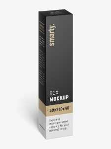 Toothpaste box mockup / 50x210x40