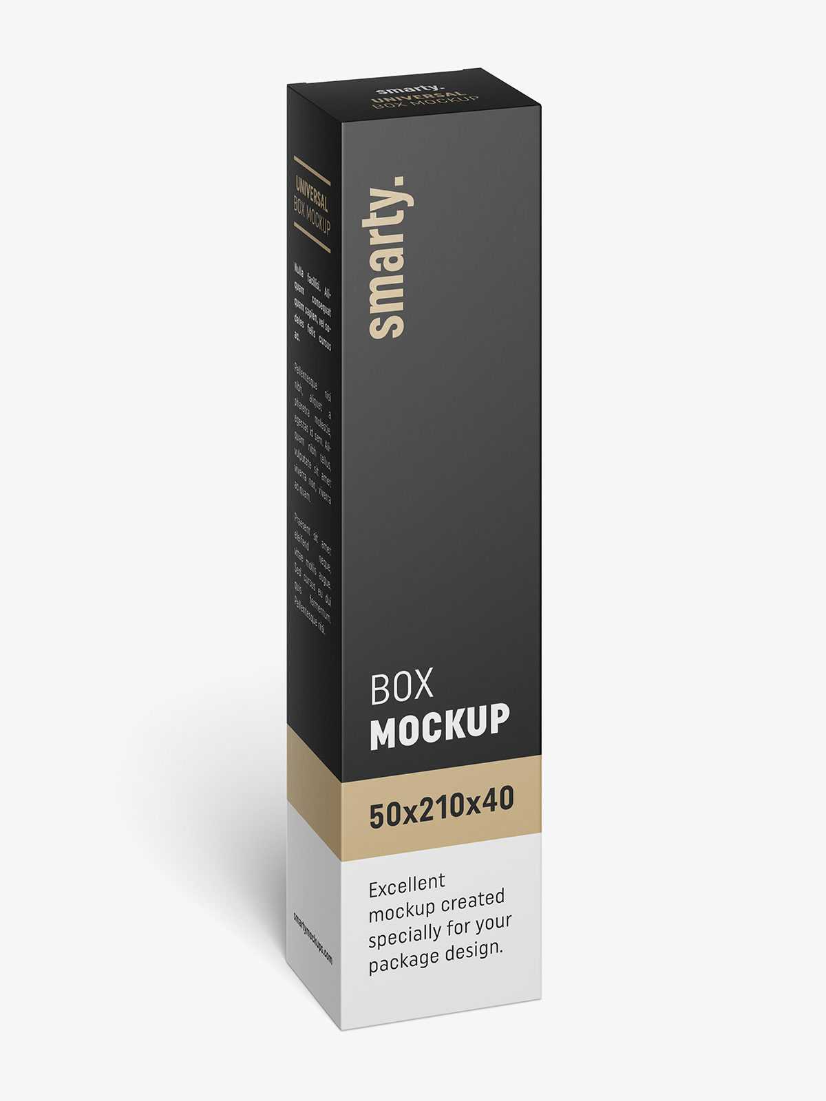 Toothpaste box mockup / 50x210x40