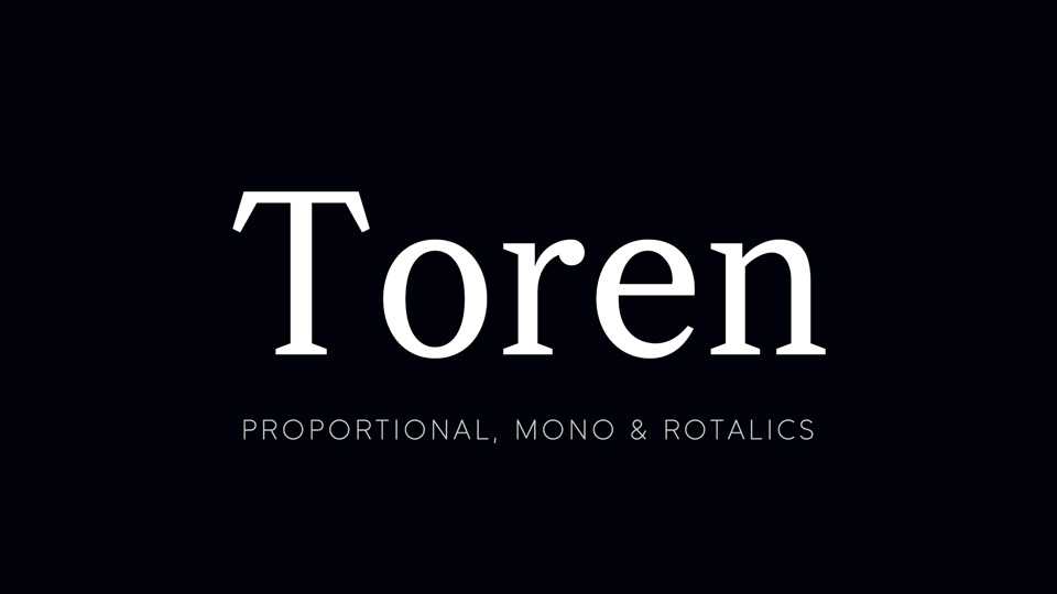 Toren Font Family › Fontesk