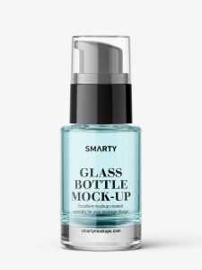Transparent airless bottle mockup