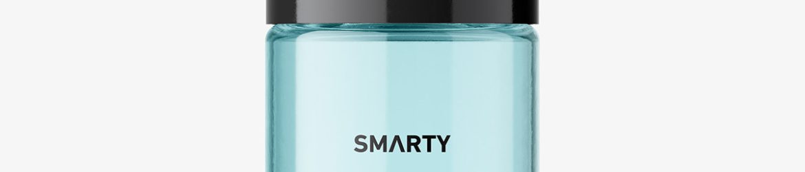 Transparent airless bottle mockup