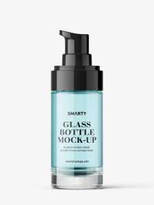 Transparent airless bottle mockup