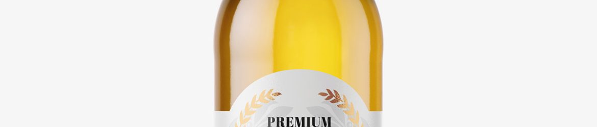 Transparent beer bottle mockup Transparent beer bottle mockup