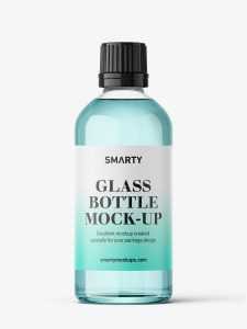 Transparent bottle mockup / 100 ml