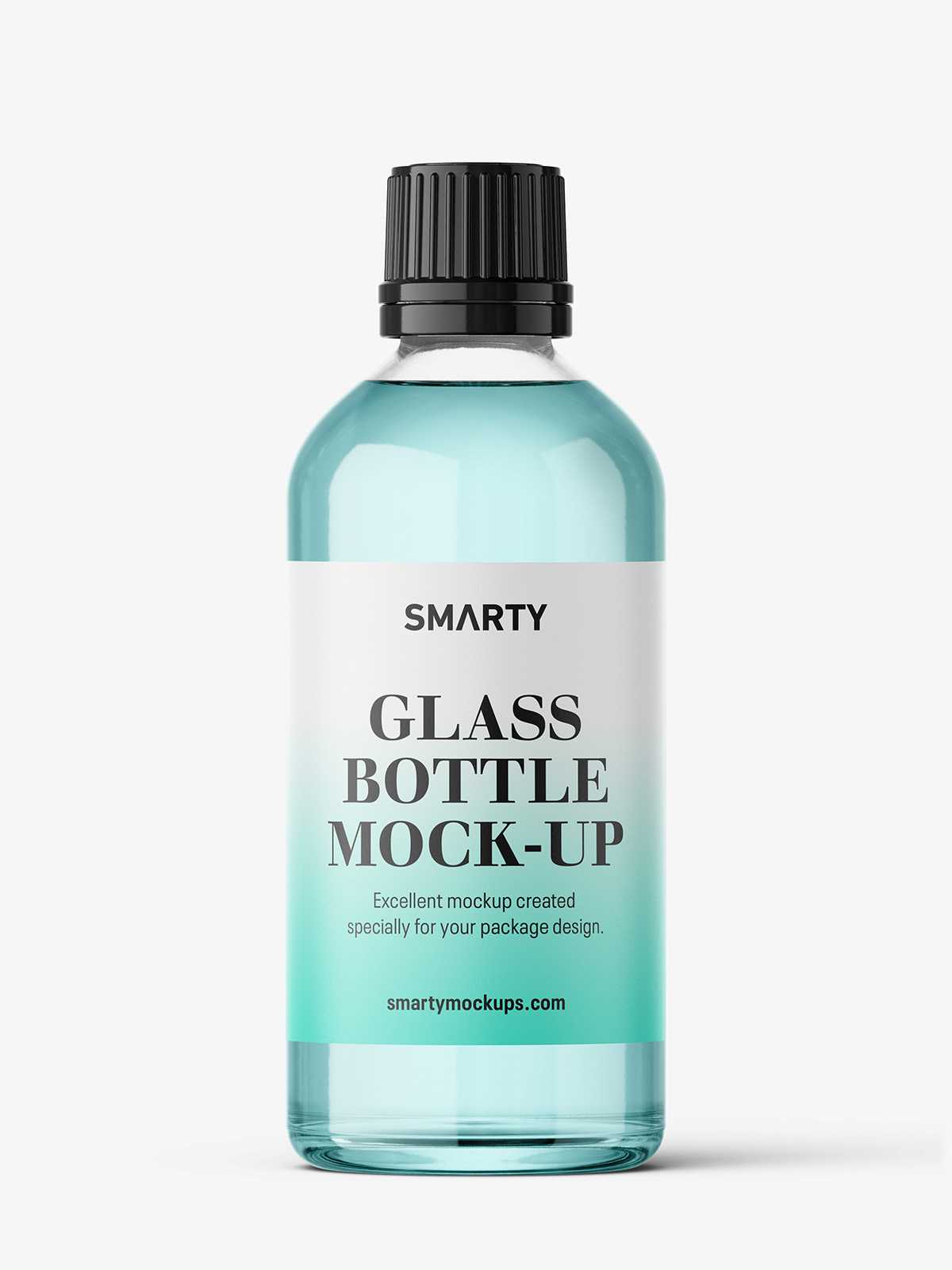 Transparent bottle mockup / 100 ml