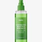 Transparent bottle with spray cap mockup - Free PSD Download Transparent bottle with spray cap mockup