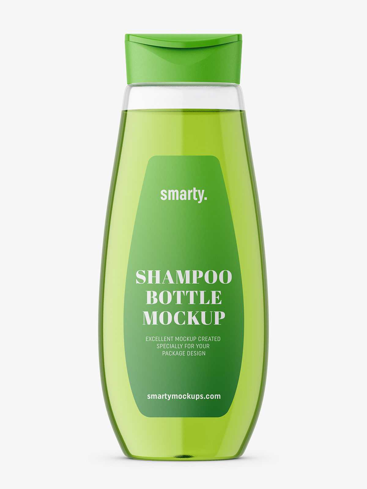 Transparent cosmetic bottle mockup