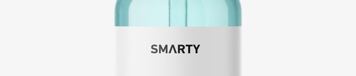 Transparent dropper bottle mockup / 100 ml