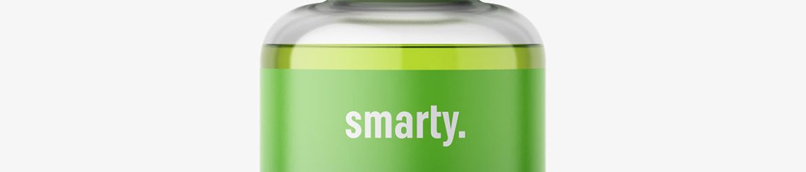 Transparent dropper bottle mockup