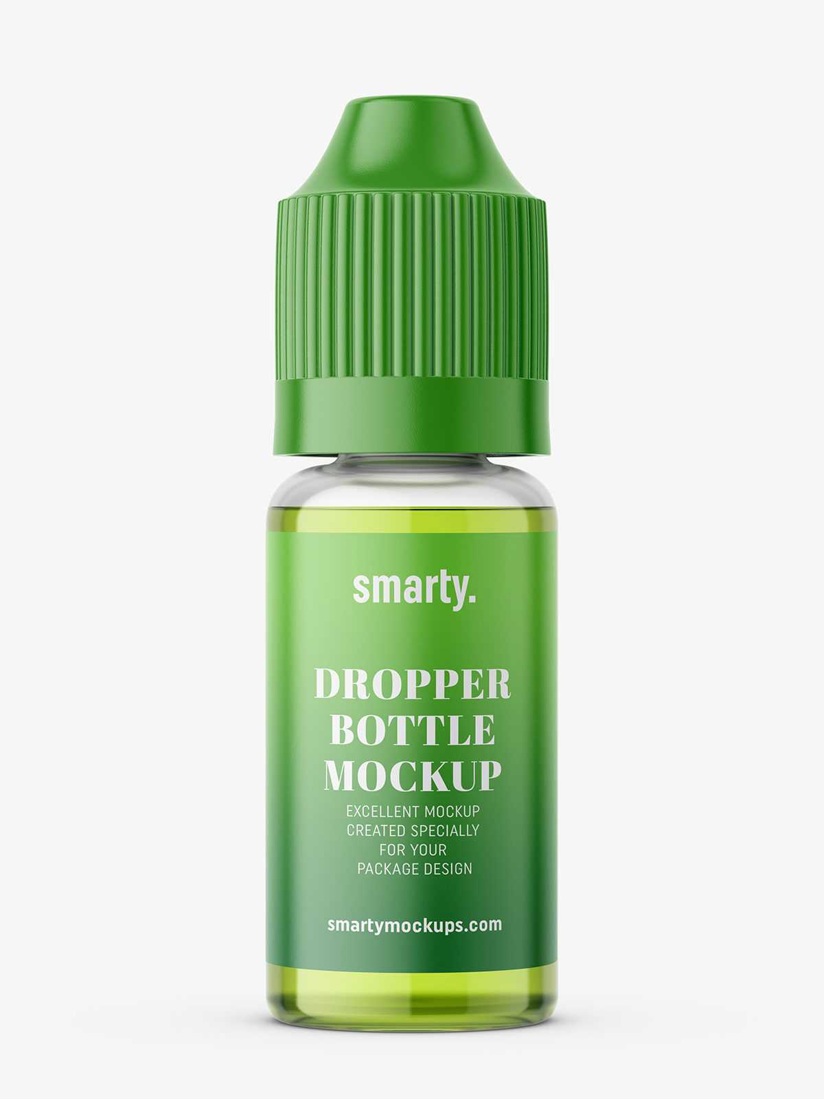 Transparent dropper bottle mockup