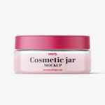 Transparent jar filled with cream mockup / 75ml - Free PSD Download Transparent jar filled with cream mockup / 75ml